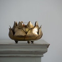 Golden Artichoke Candleholder by Grand Illusions